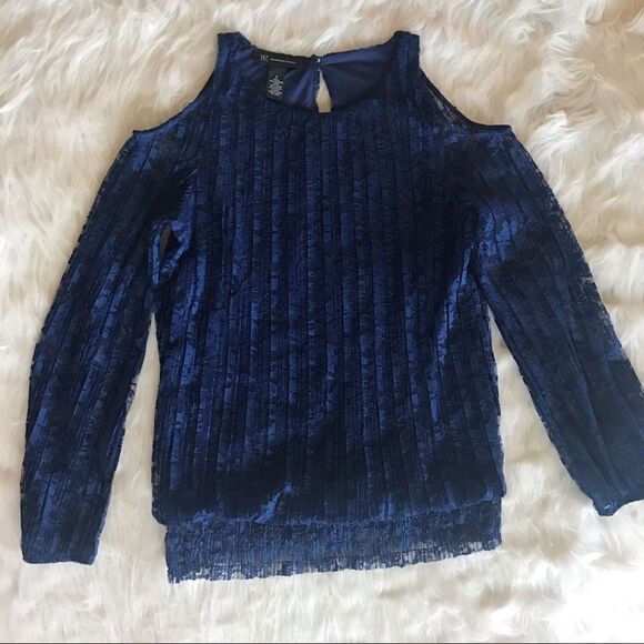 INC International Concepts Cold Shoulder Blouse - Picture 1 of 8